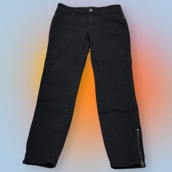WHBM Women’s 2 Black Zipper Ankle JEGGING Jeans - Picture 2 of 4